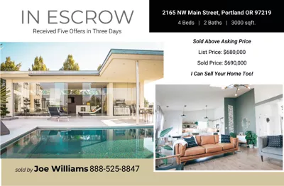 In Escrow Real Estate Listing