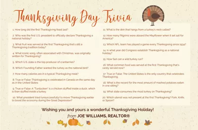 Thanksgiving Trivia