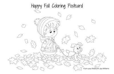 Happy Fall Coloring Page